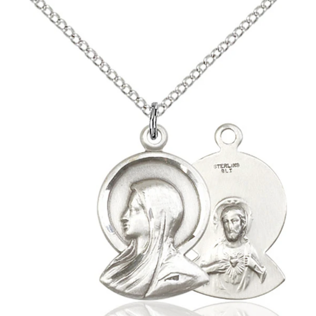 Madonna Medal Sterling Silver 18"