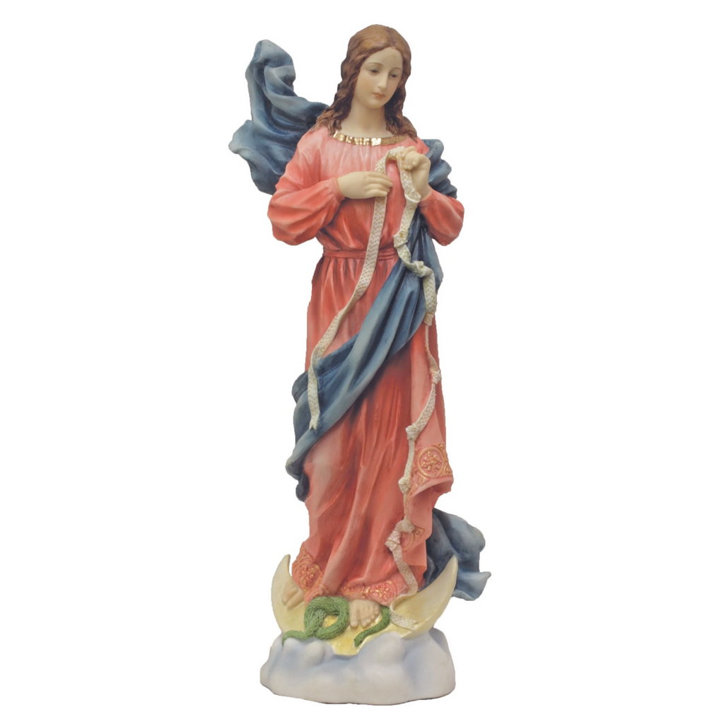 Our Lady Undoer of Knots Painted Statue 12"