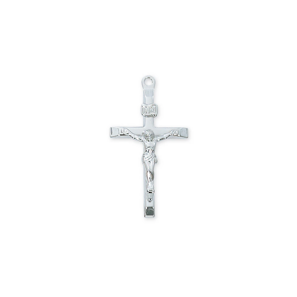 Crucifix Necklace - Sterling Silver 20"
