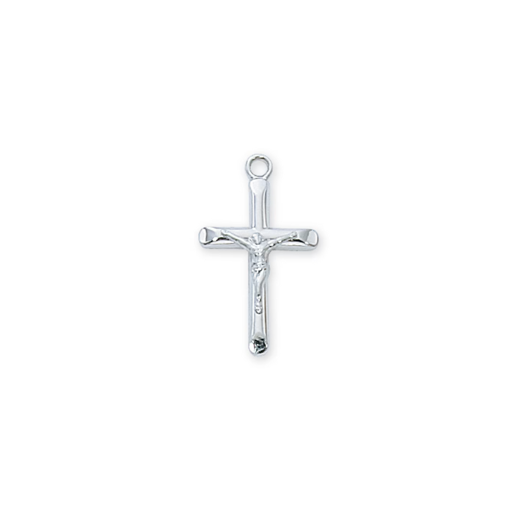 Crucifix Necklace - Sterling Silver 18"