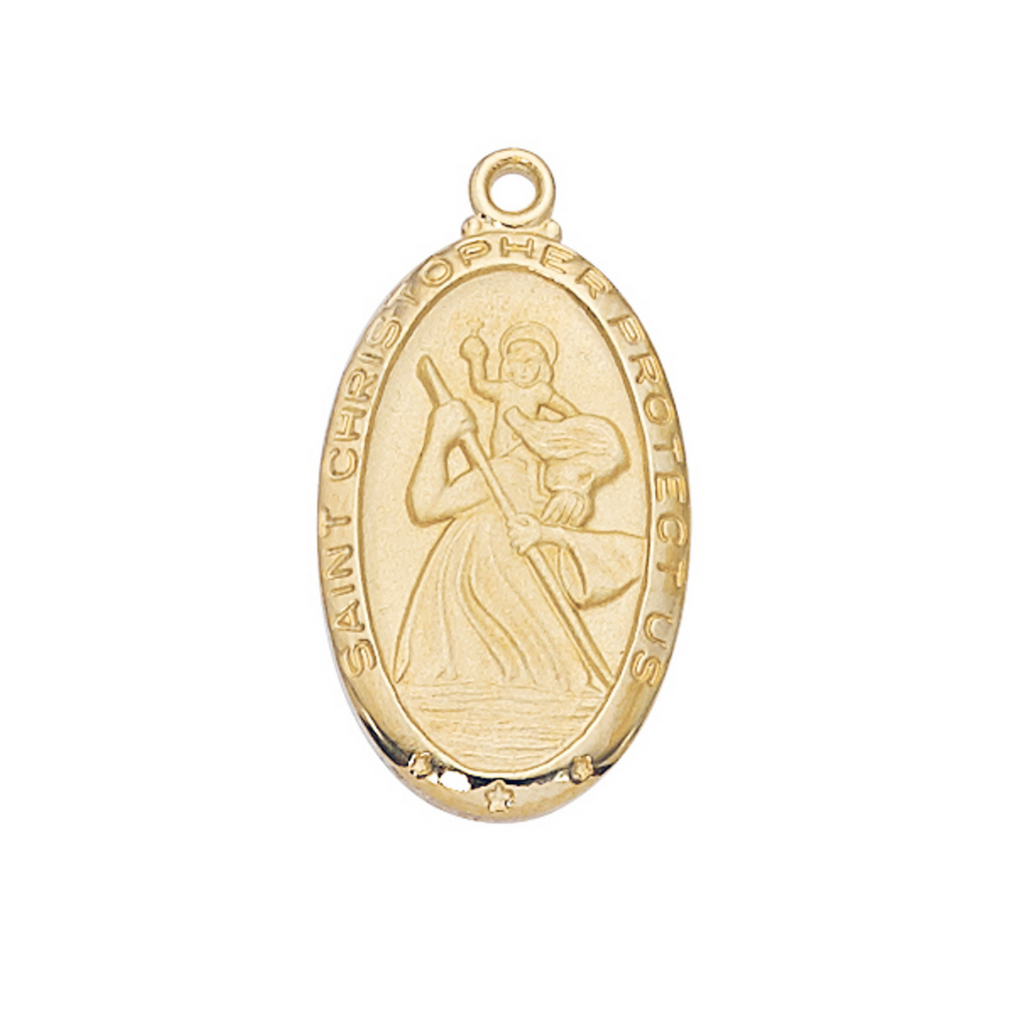 Christopher - St. Christopher Medal - Gold over Sterling