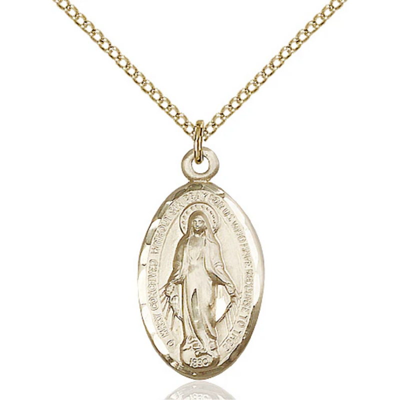 Miraculous Medal Gold Filled 18"