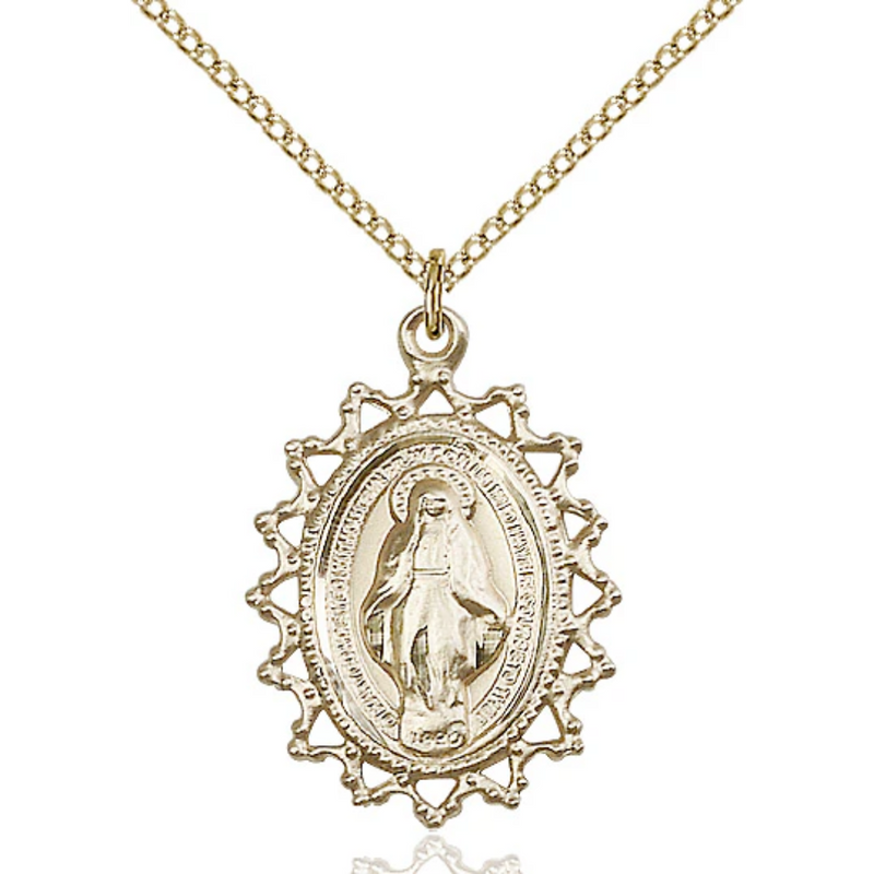 Miraculous Medal Gold Filled 18"
