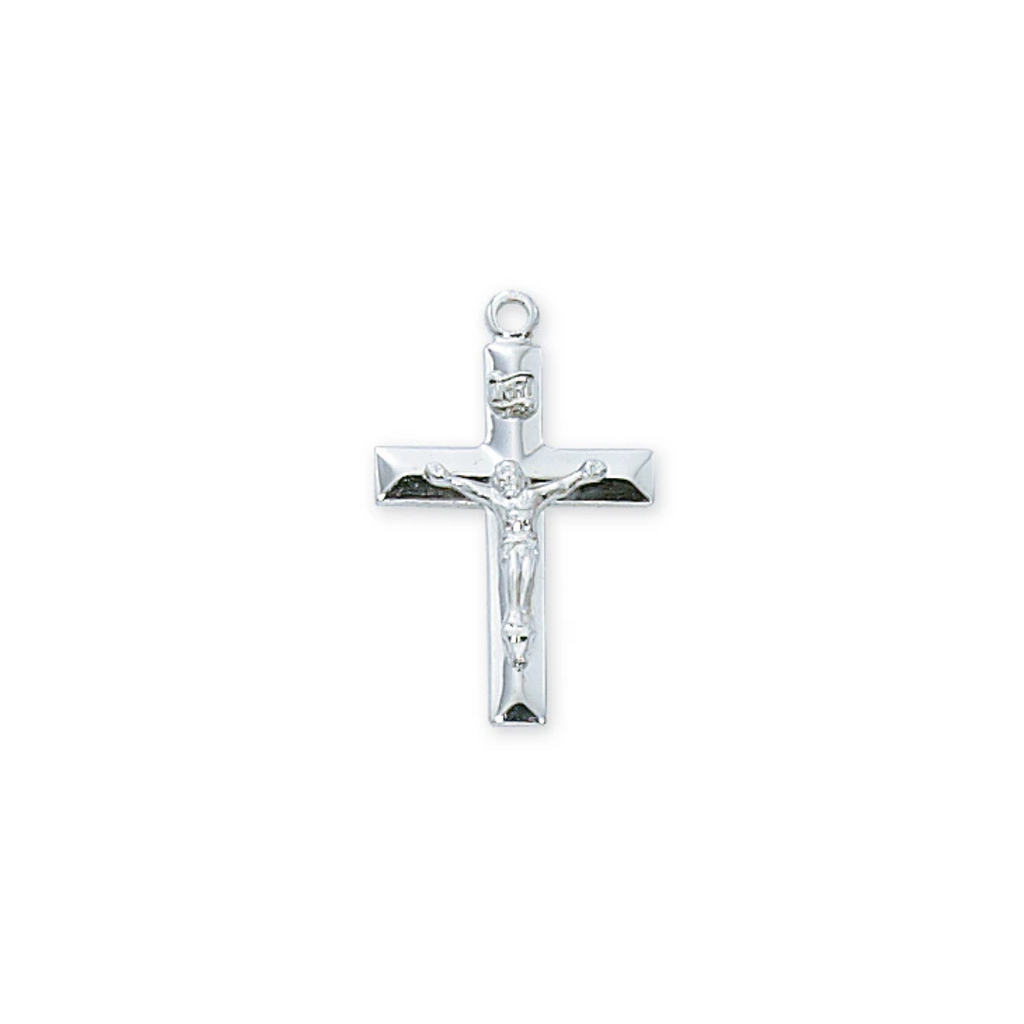 Crucifix Necklace - Sterling Silver 18"