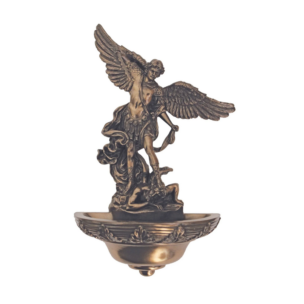 Michael - St. Michael Holy Water Font 9"