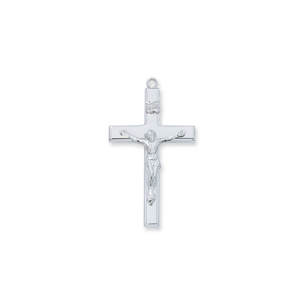 Crucifix Necklace - Sterling Silver 24"