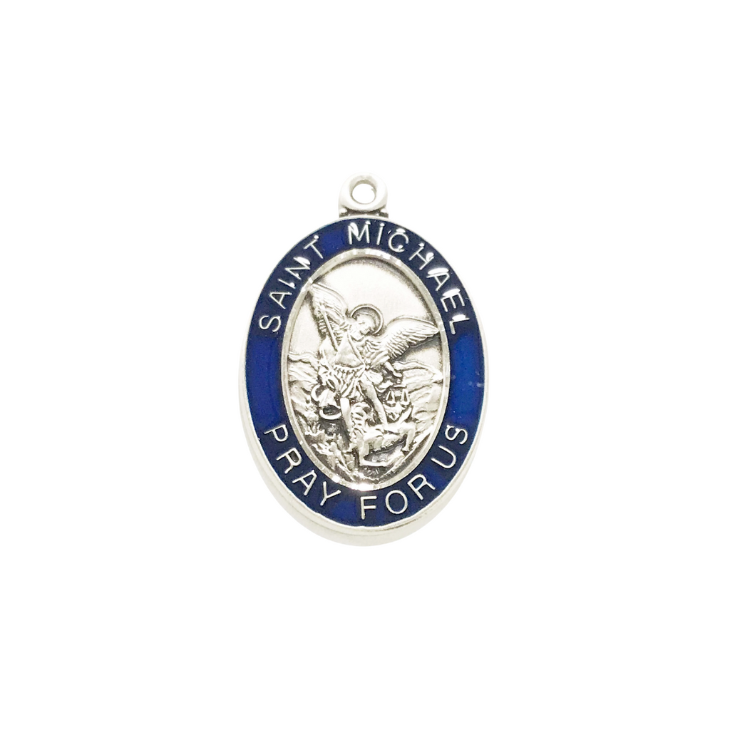 Michael - Blue St. Michael Medal 24"