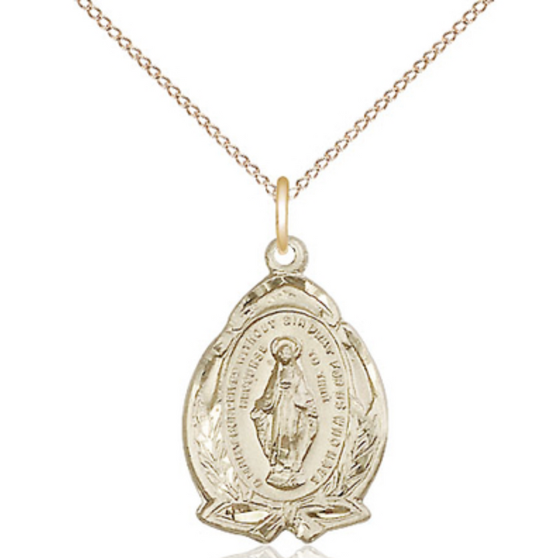 Miraculous Medal Gold Filled 18"