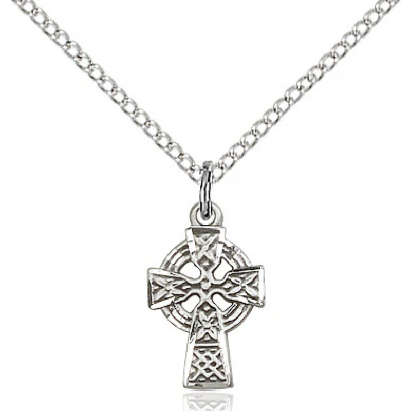 Celtic Cross Silver 18"