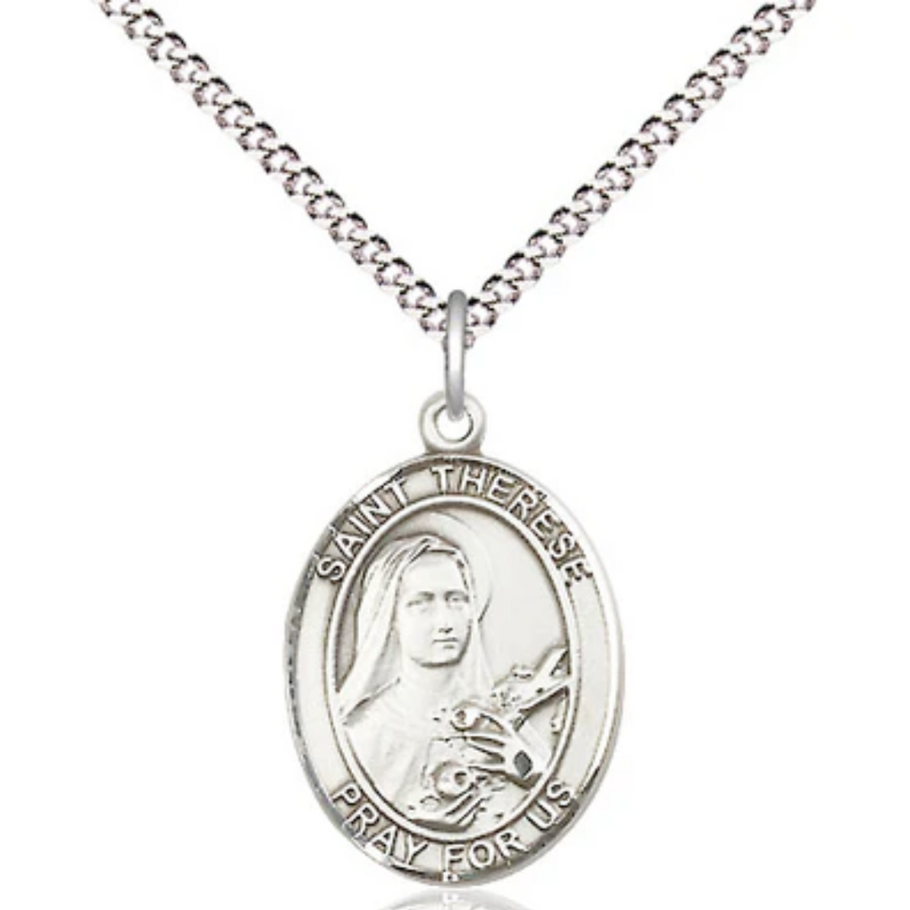 Therese - St. Therese of Lisieux Necklace Sterling Silver 18"