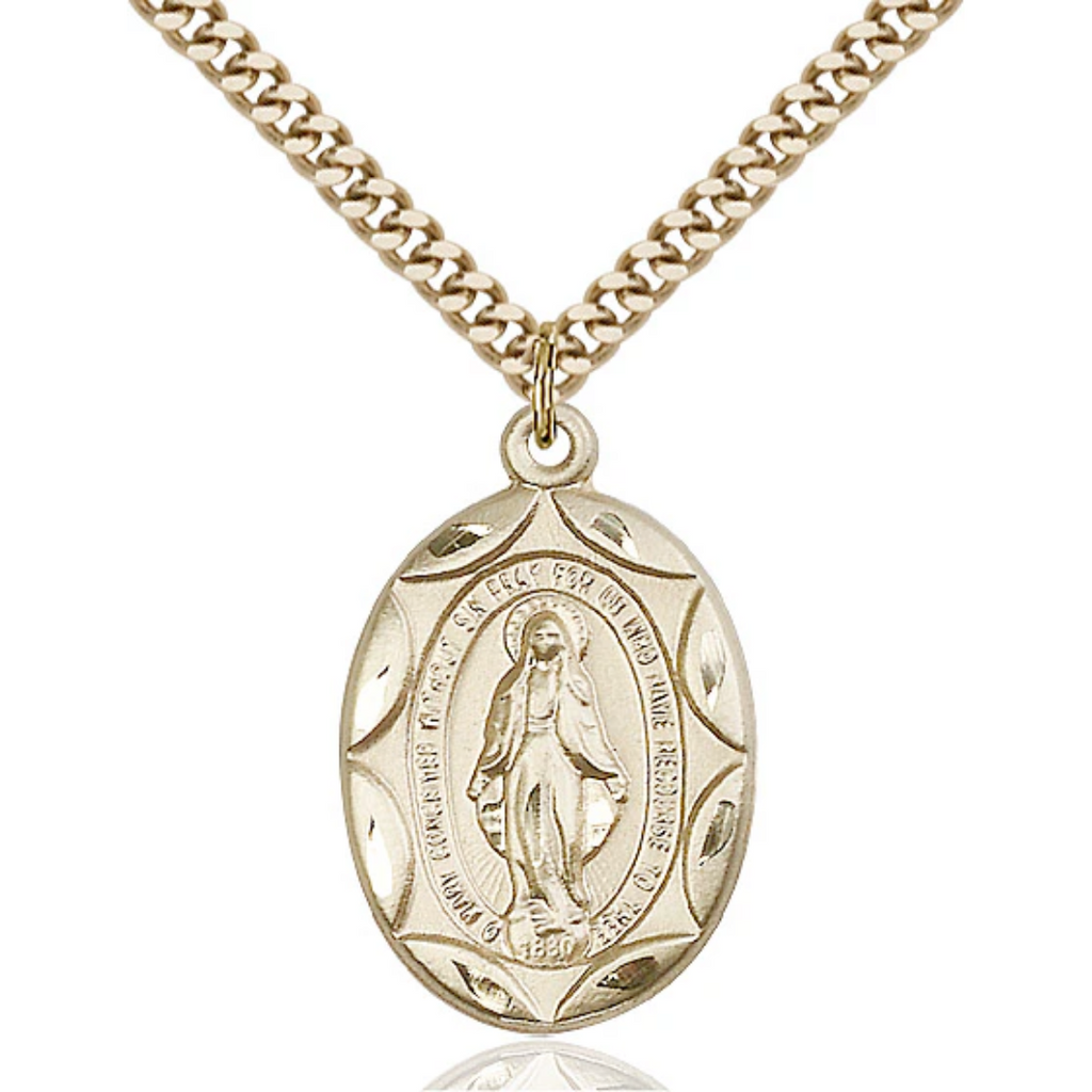 Miraculous Medal Gold Filled 24"