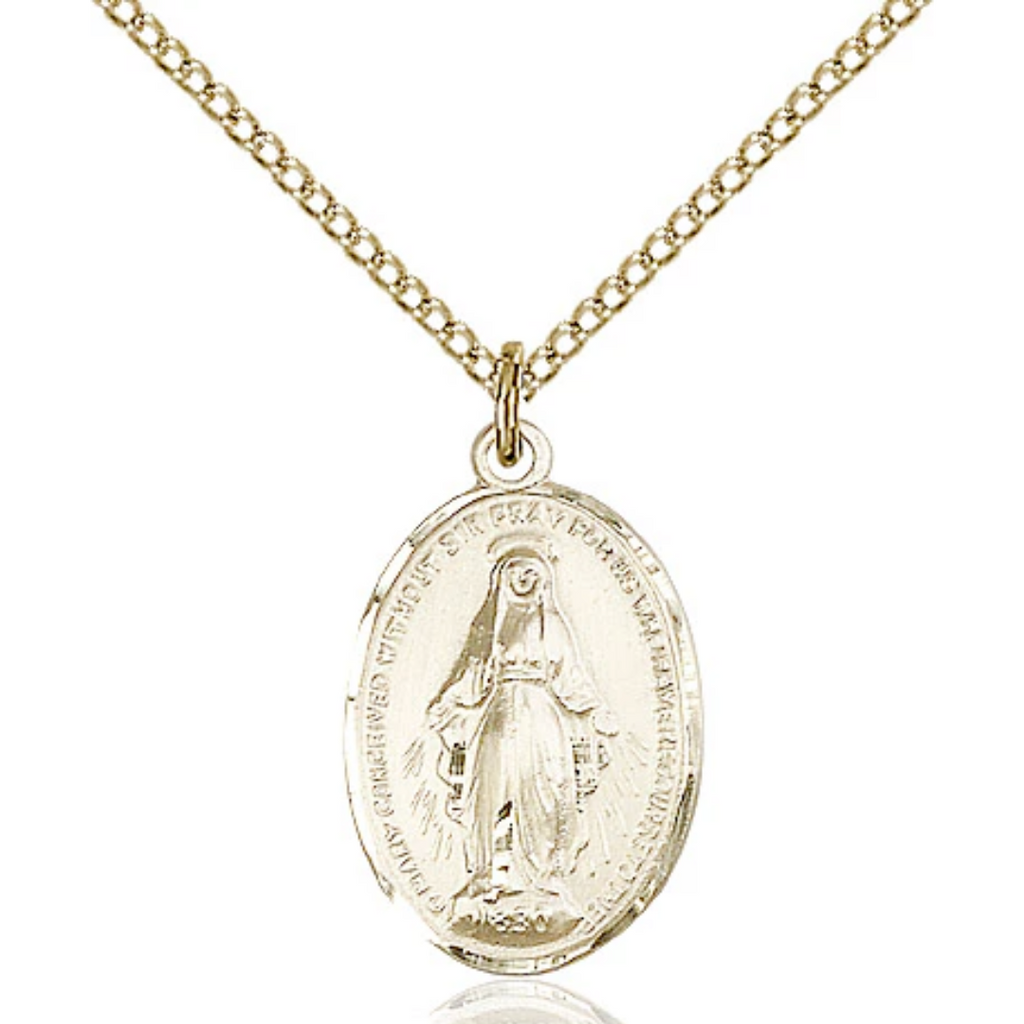Miraculous Medal Gold Filled 18"