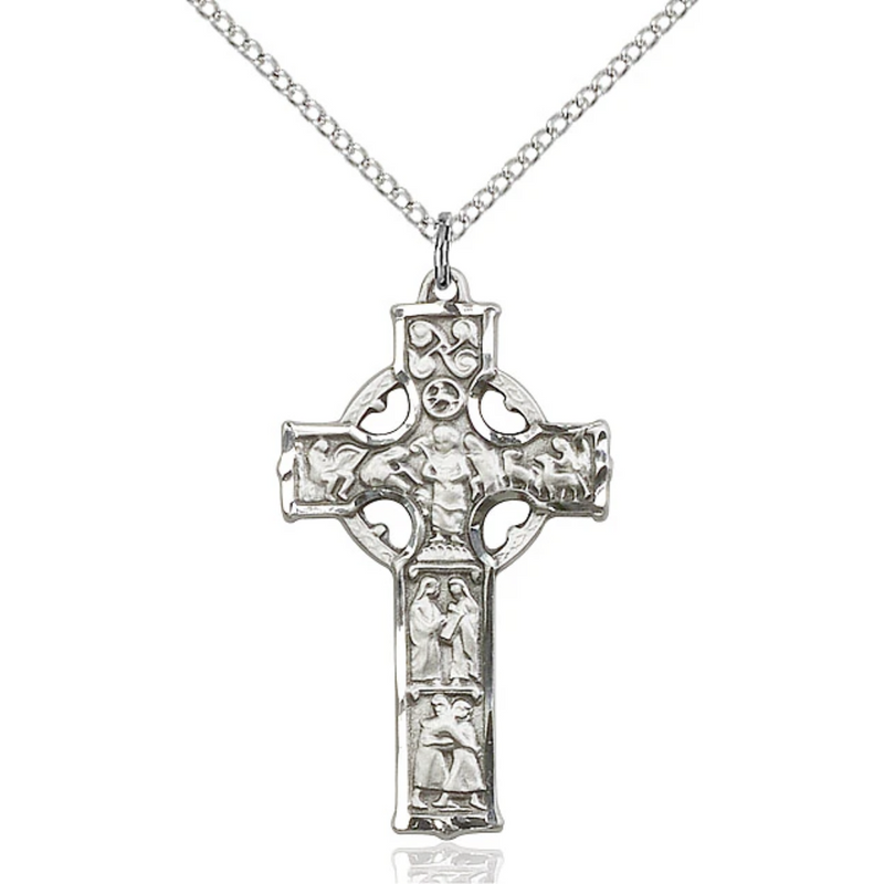 Celtic Cross Silver 18"