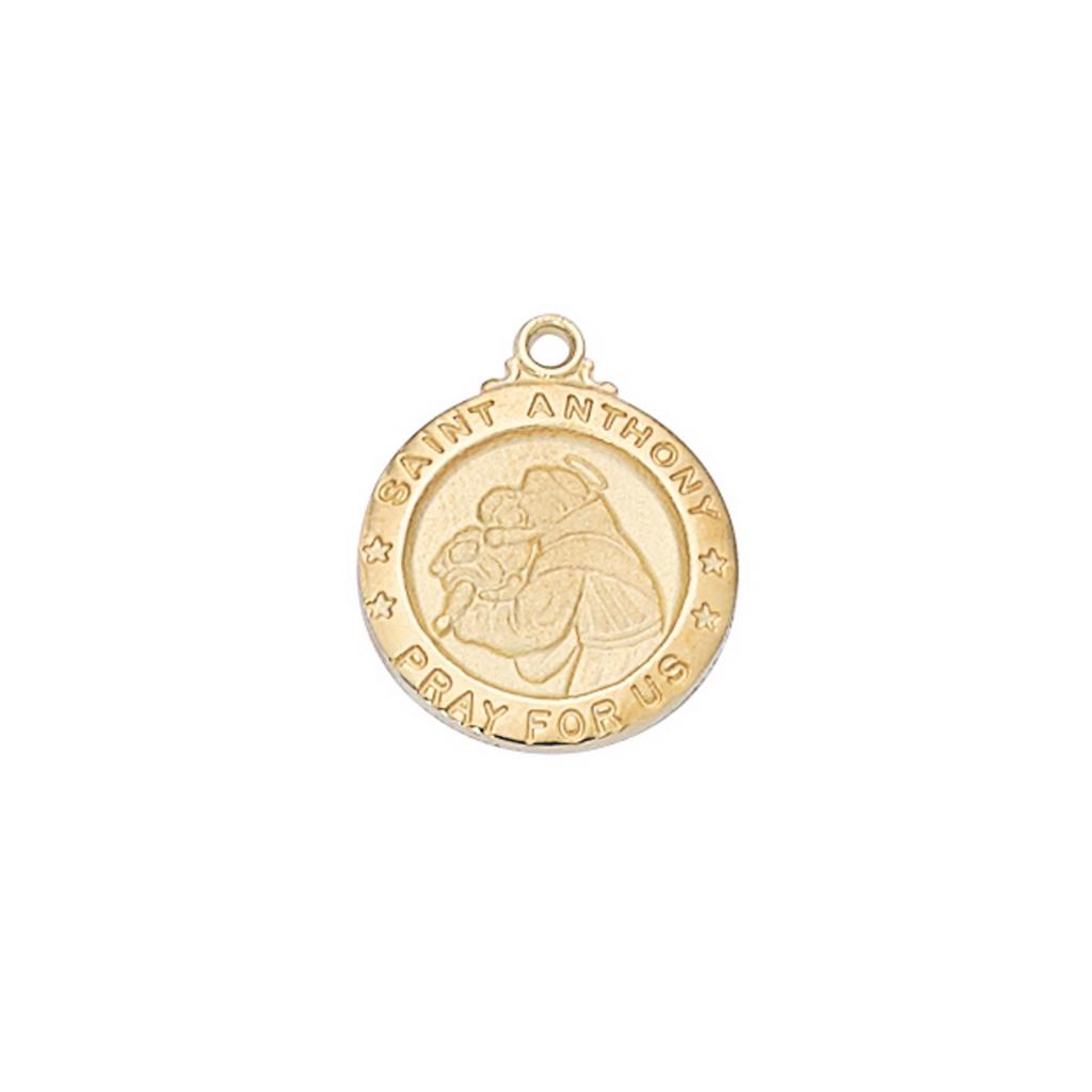 Anthony - St. Anthony Medal - Gold over Sterling