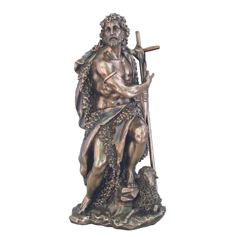 St. John the Baptist Statue – 9.5" | Cold-Cast Bronze | Goldscheider Veronese