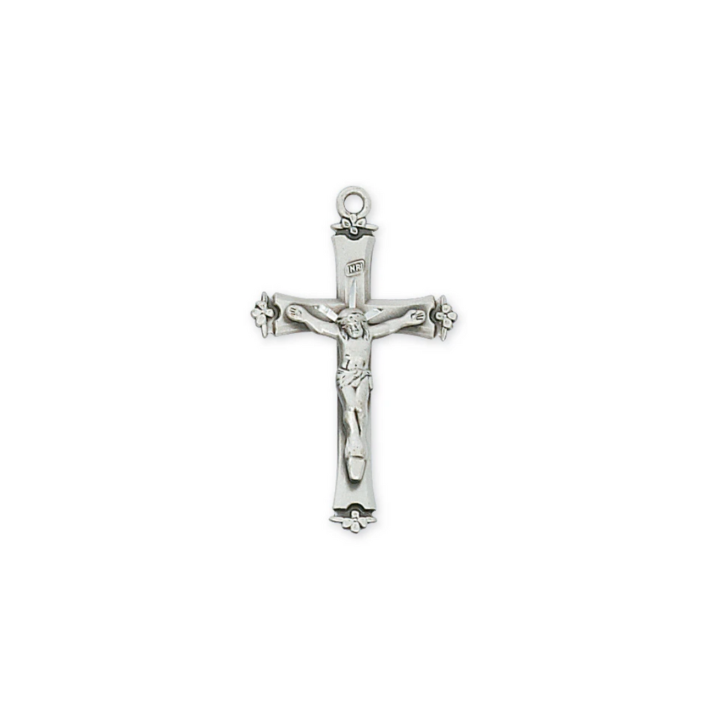 Crucifix Necklace - Sterling Silver 18"