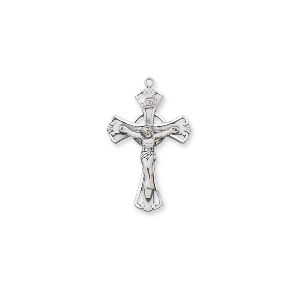 Crucifix Necklace - Sterling Silver 18"