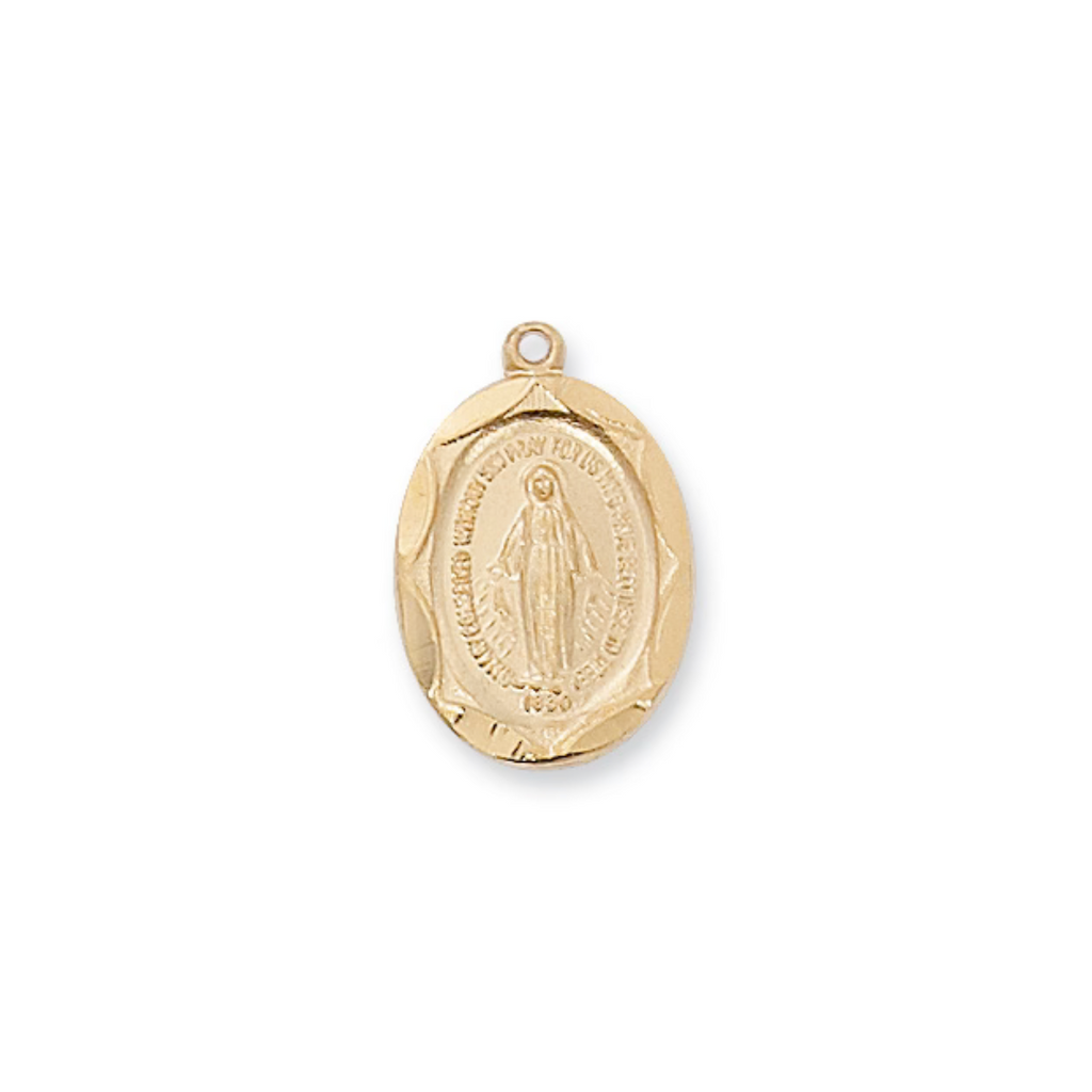 Miraculous Medal - Gold over Sterling Miraculous Pendant