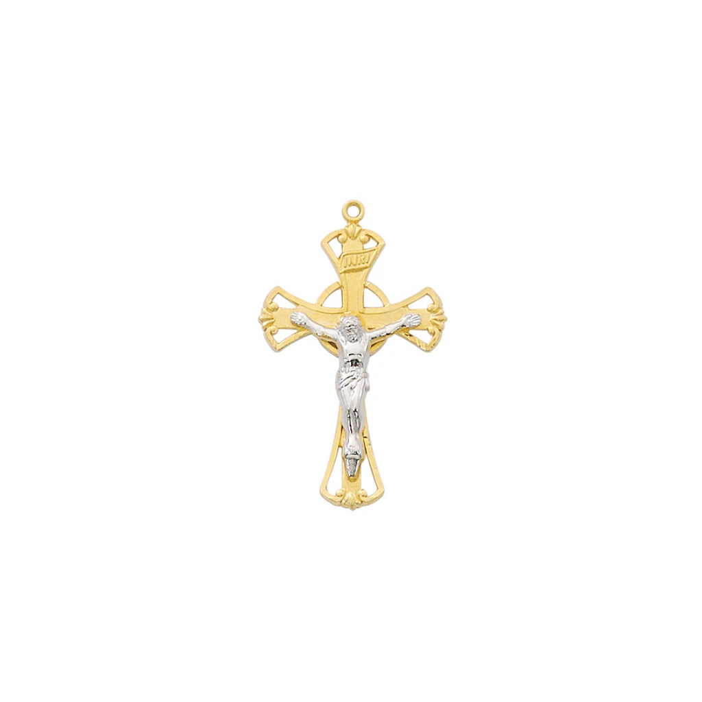 Crucifix Necklace - Gold over Sterling
