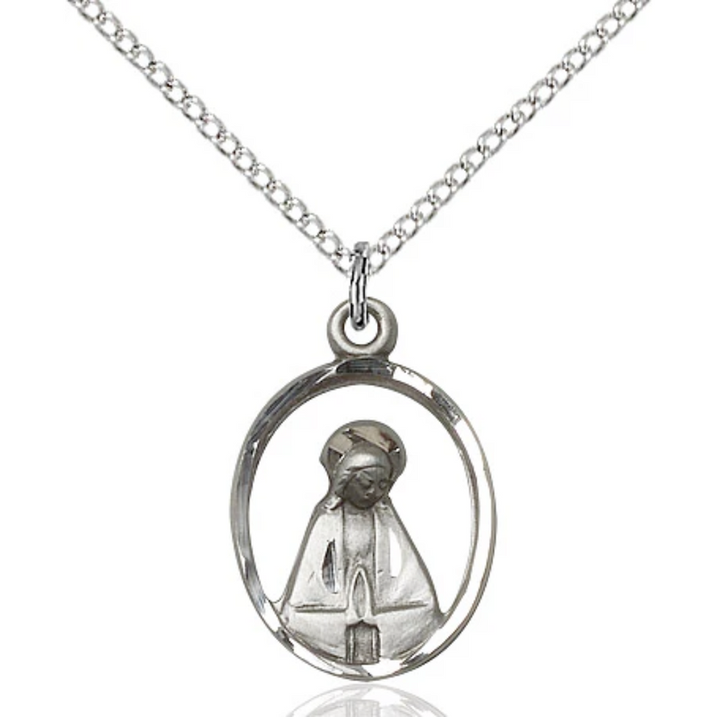 Madonna Medal Sterling Silver 18"