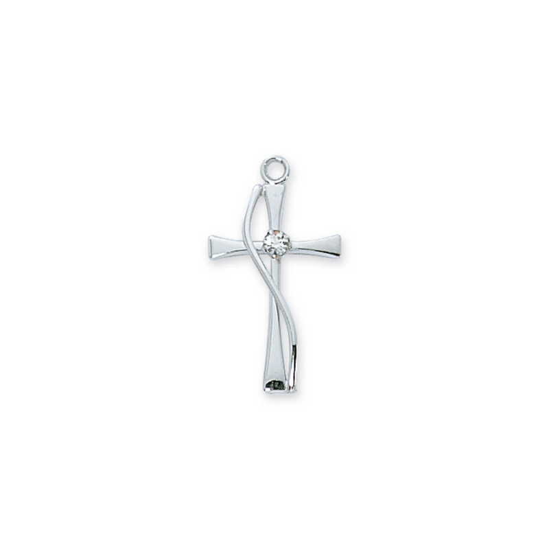 Cross Necklace - Sterling Silver 18"