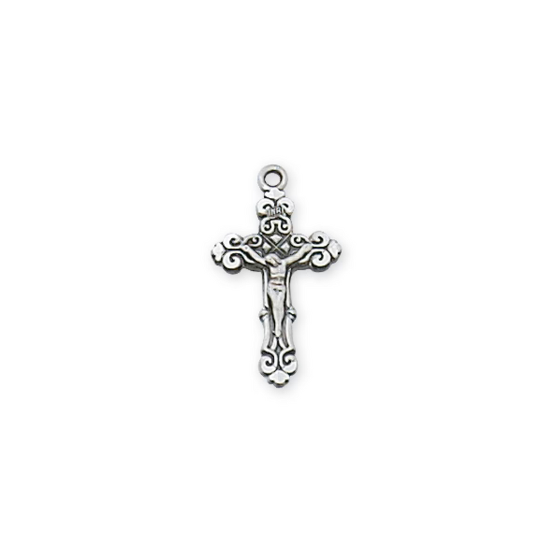 Crucifix Necklace - Sterling Silver 16-18"