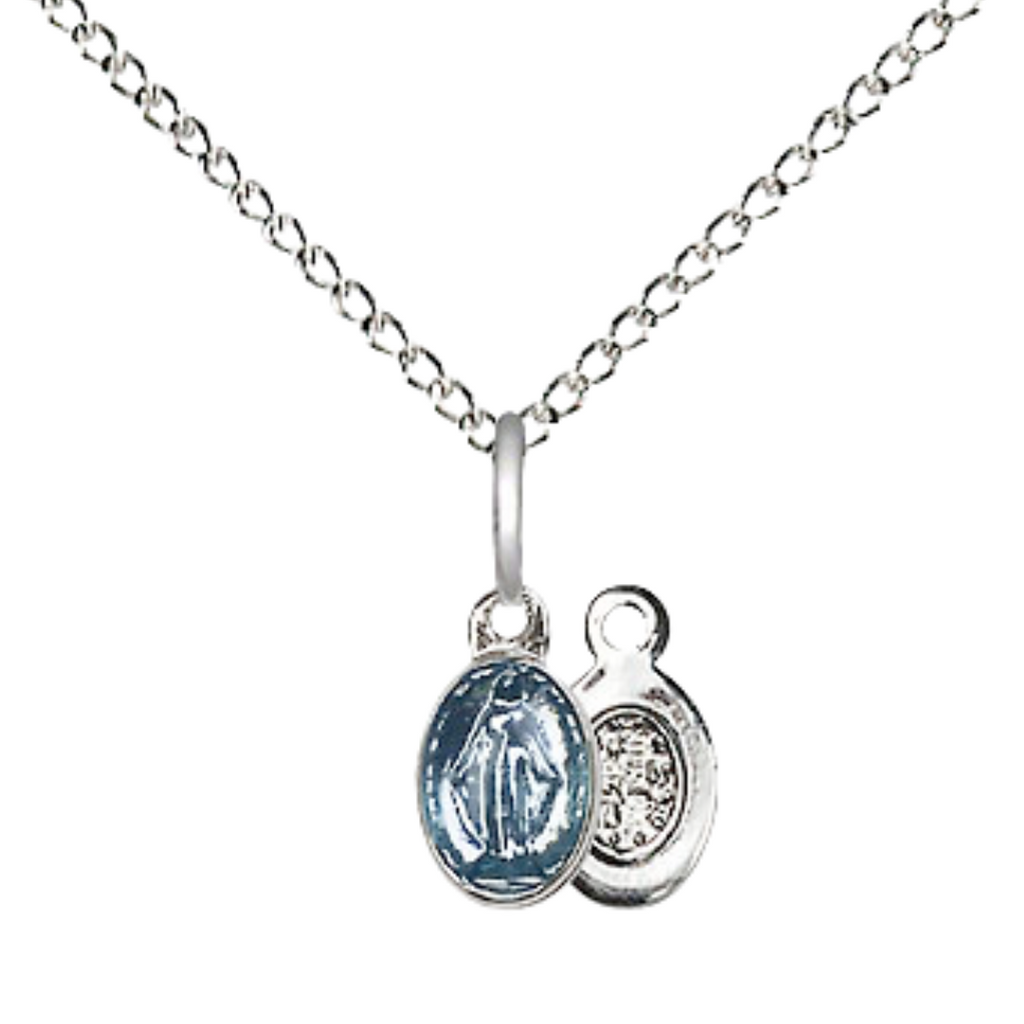 Miraculous Medal Sterling Silver 18"