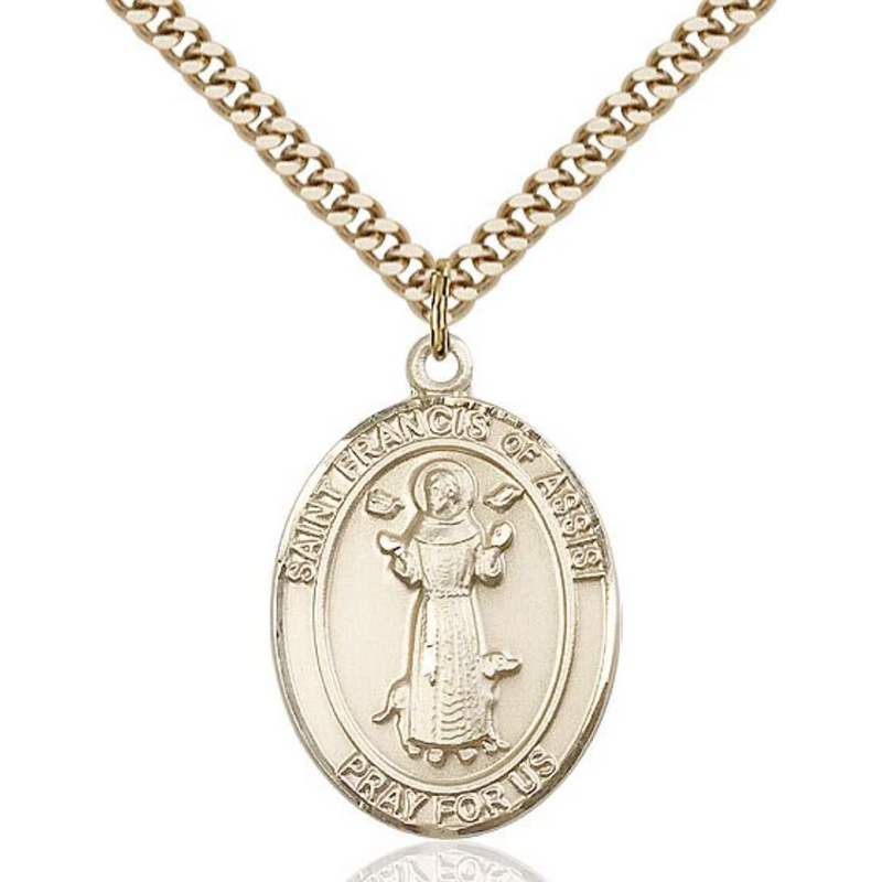 St. Francis of Assisi Medal & Chain | Gold Filled & Sterling Silver