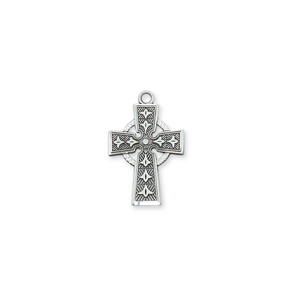 Celtic Cross Necklace - Sterling Silver 18"