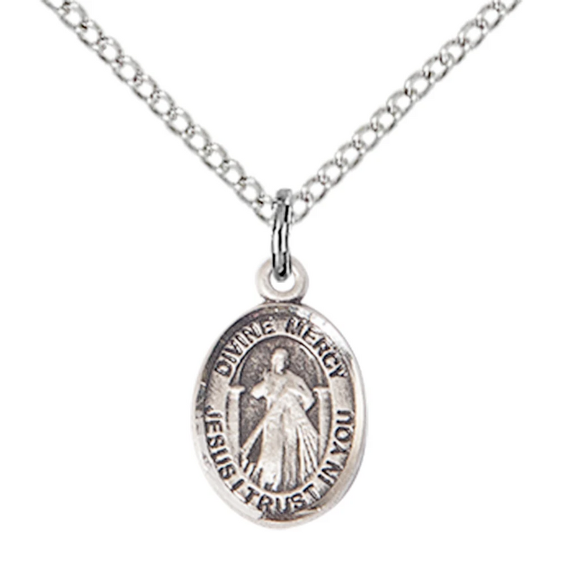 Divine Mercy Medal - Sterling Silver