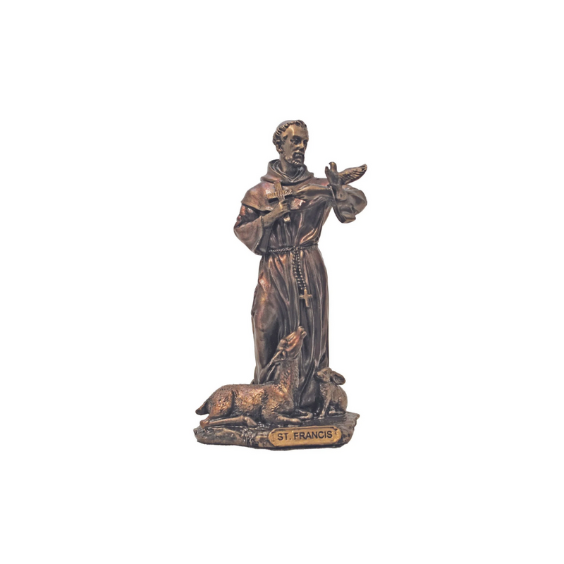 St. Francis of Assisi Bronze Statue 3.5" | Veronese Collection