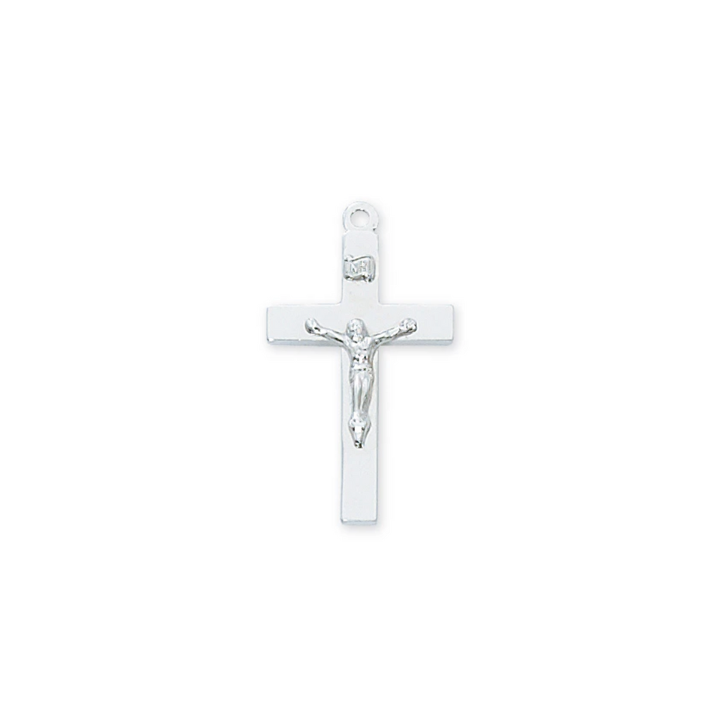 Crucifix Necklace - Sterling Silver 20"
