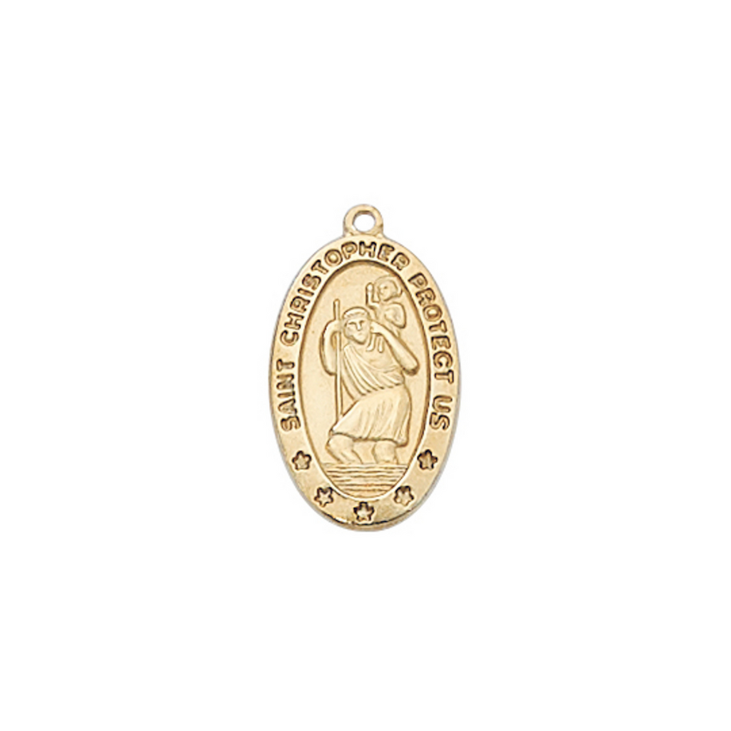 Christopher - St. Christopher Medal - Gold over Sterling