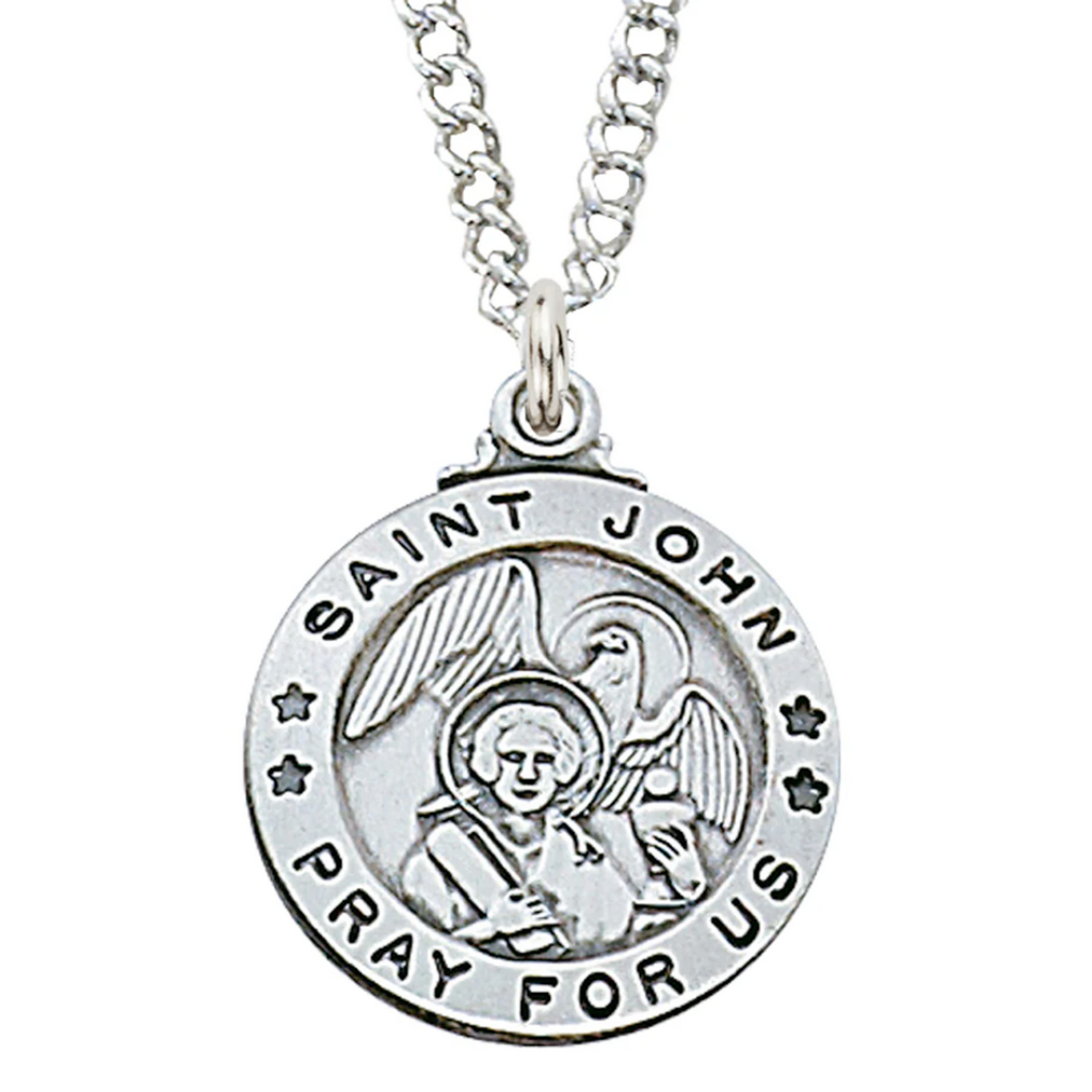 John - St. John the Evangelist Medal - Sterling Silver