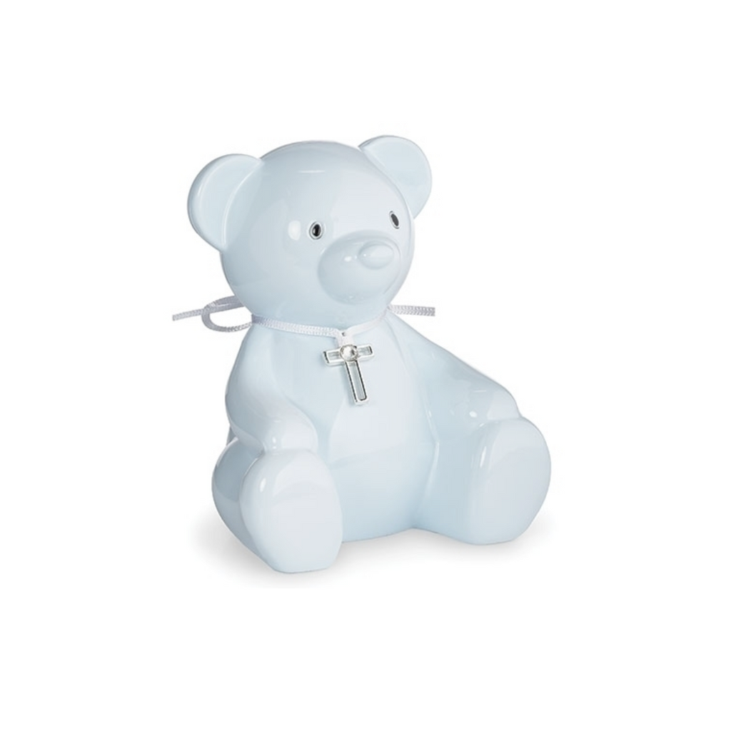 Bear Piggy Bank in Pastel Blue 4.25"