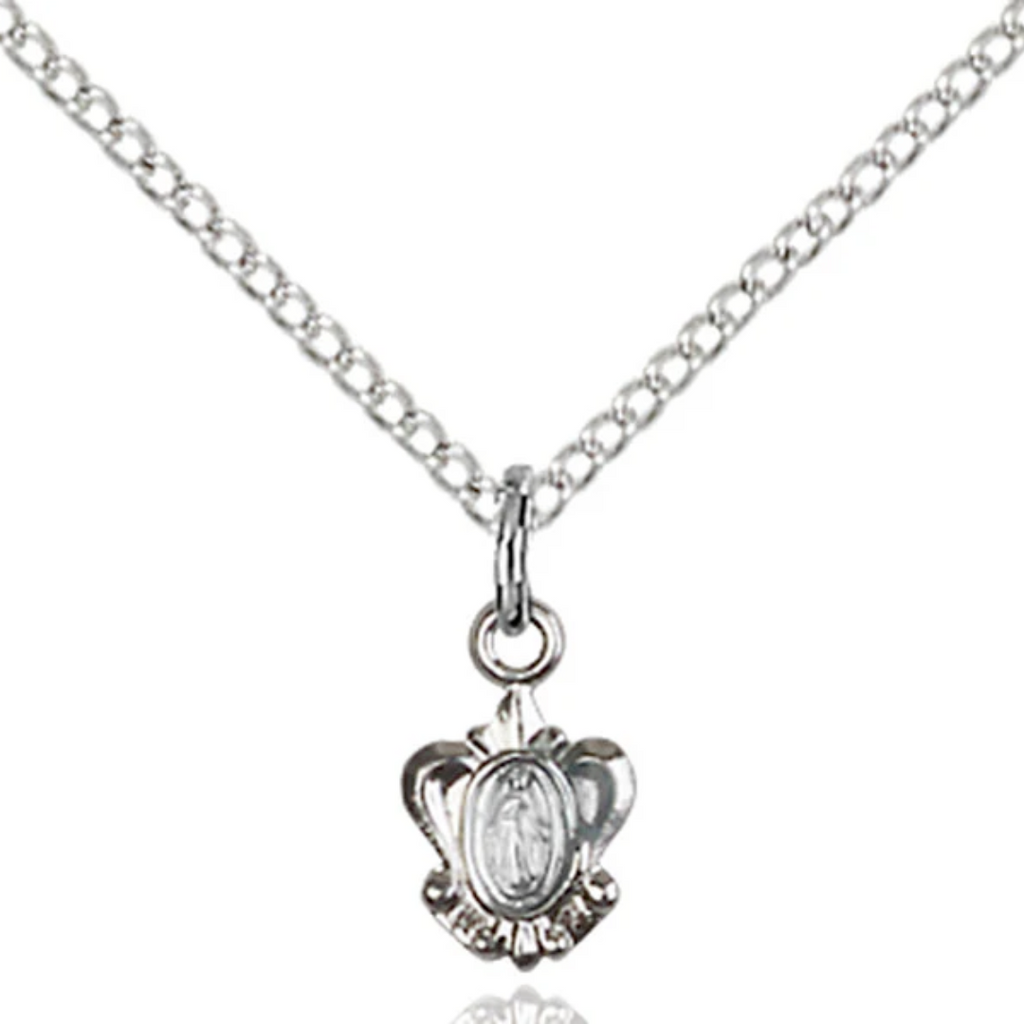 Miraculous Medal Sterling Silver 18"