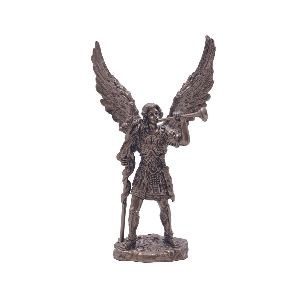 Gabriel - Archangel Gabriel in lightly cold cast bronze 4"