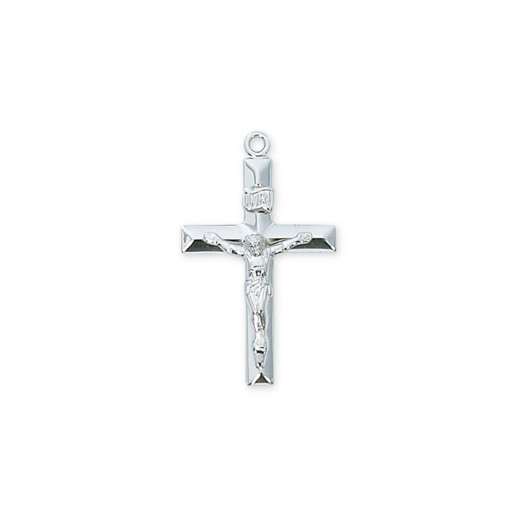Crucifix Necklace - Sterling Silver 24"