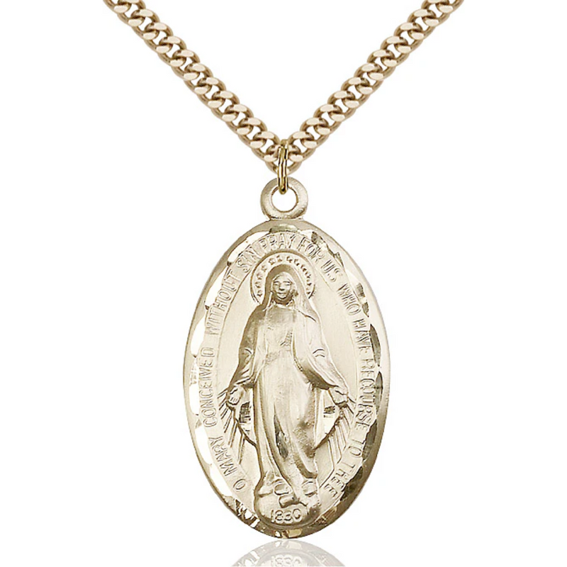 Miraculous Medal Gold Filled 24"
