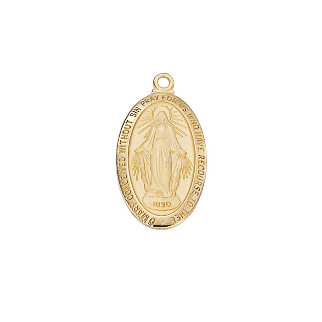 Miraculous Medal - Gold over Sterling