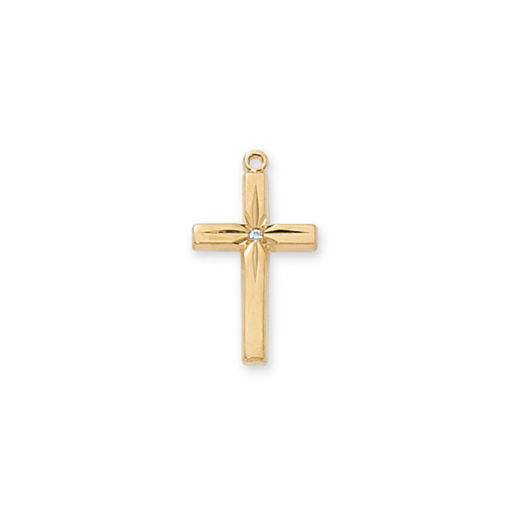 Cross Necklace - Gold over Sterling