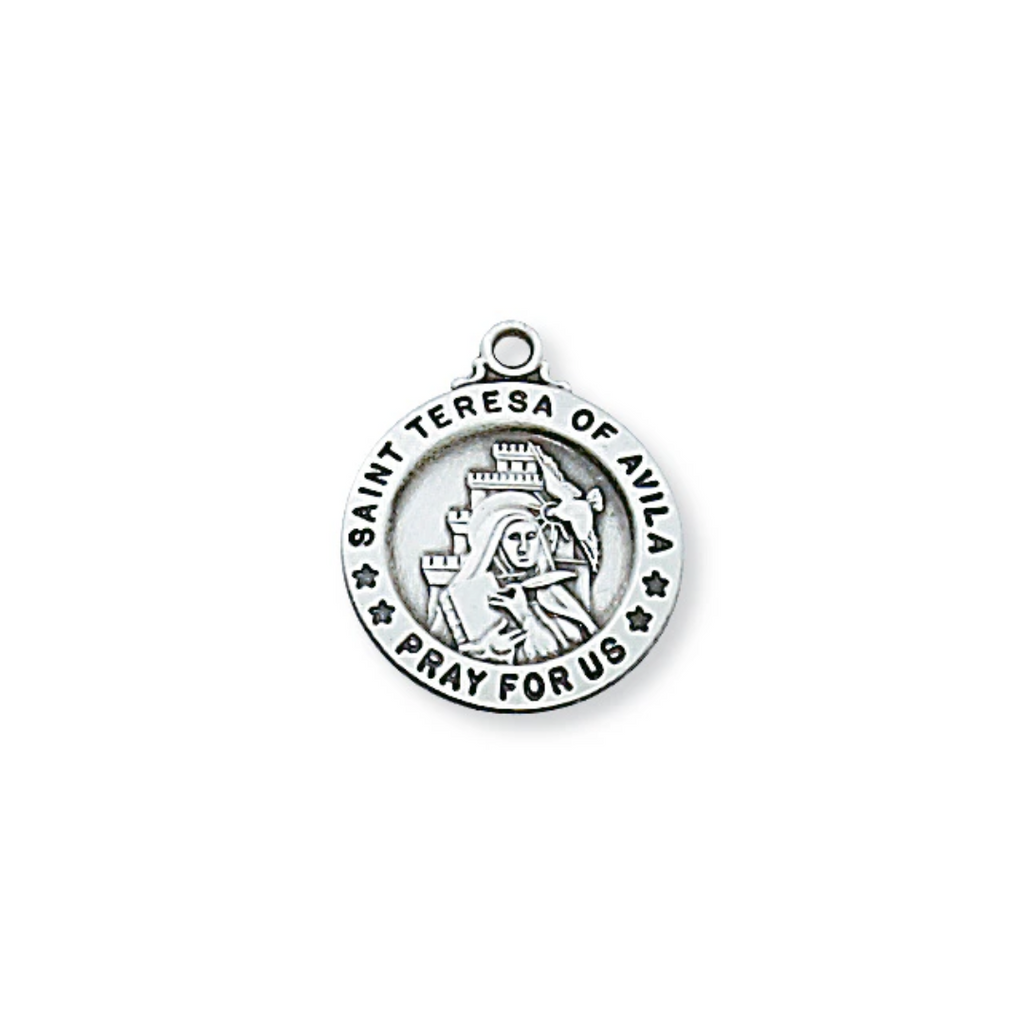 Teresa - St. Teresa of Avila Medal - Sterling Silver