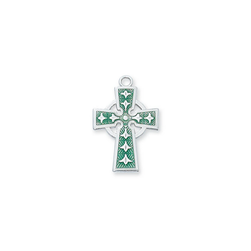Celtic Cross Necklace - Sterling Silver 18"