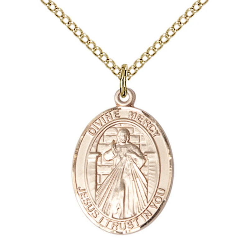 Divine Mercy Medal - Gold Filled