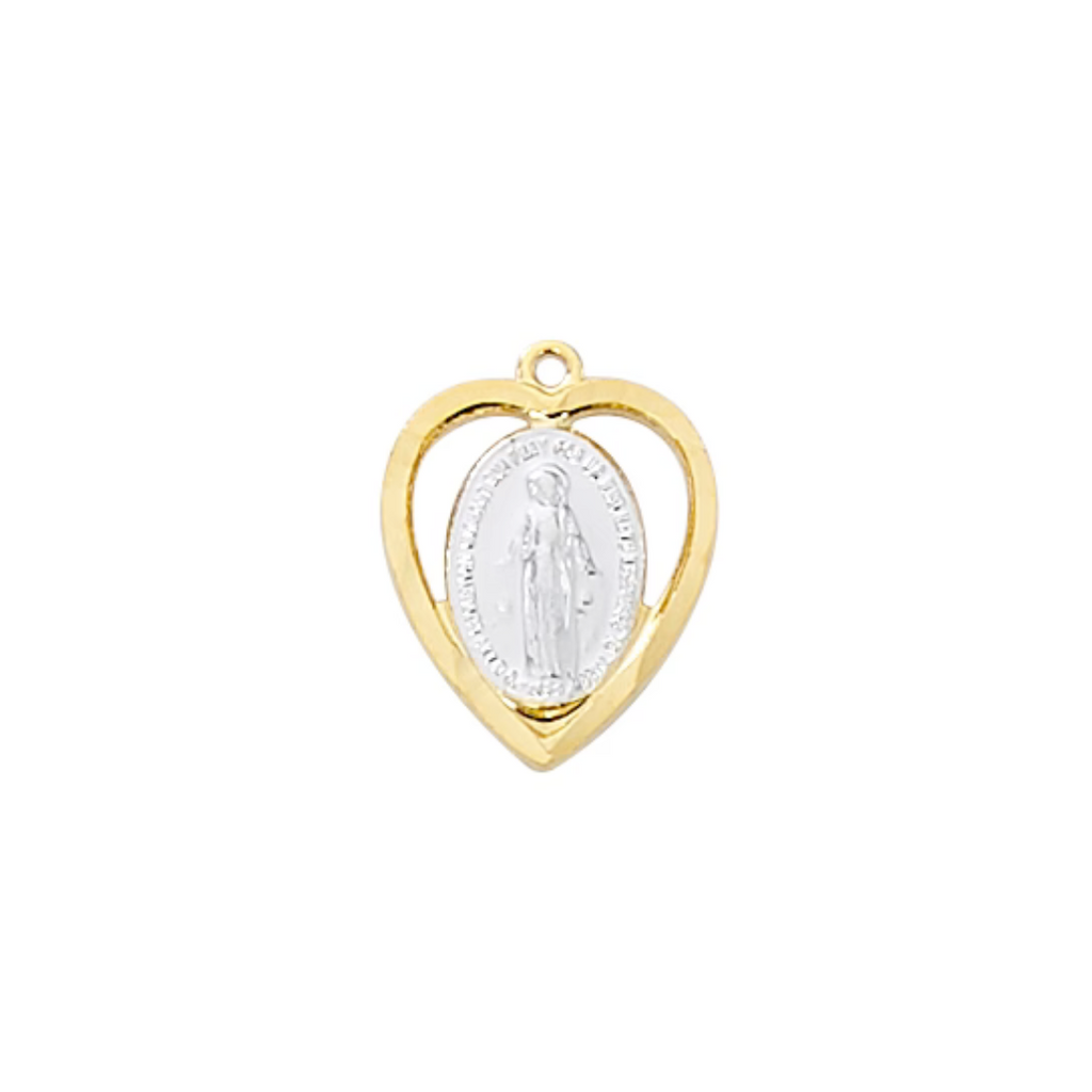 Two-Tone Miraculous Medal - Gold over Sterling