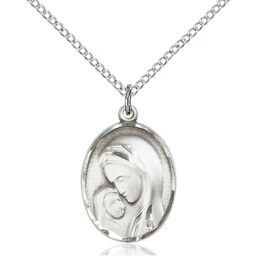 Madonna and Child Sterling Silver 18"