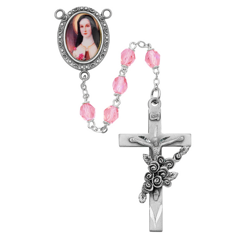 St. Therese of Lisieux Rose Rosary 6mm
