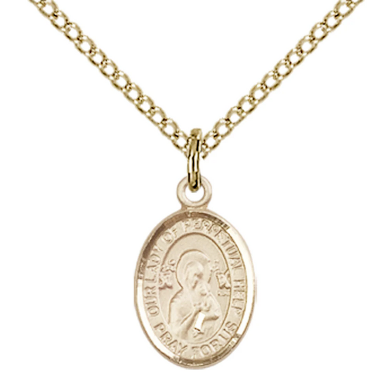 Our Lady of Perpetual Help Necklace Sterling or Gold - 18" Chain | Bliss