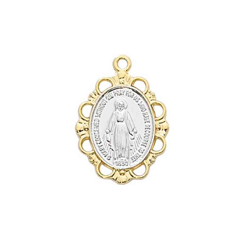 Miraculous Medal on 18" Chain