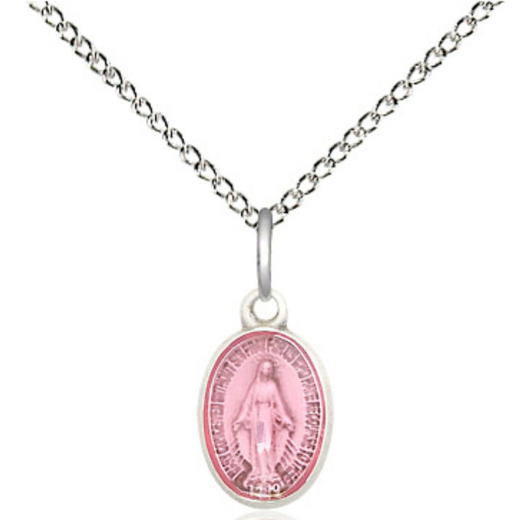 Miraculous Medal Sterling Silver 18"